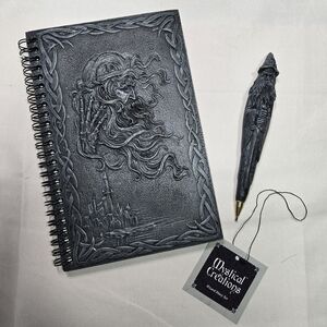 Mystical Creations Hard Resin Journal Diary Set Pen Gothic Wizard Castle